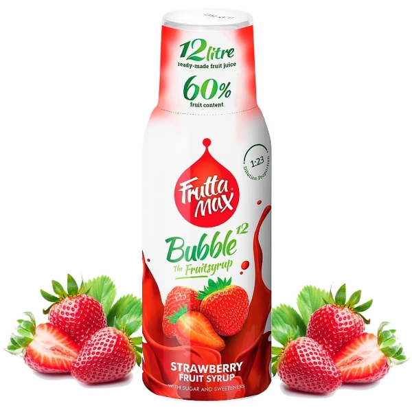 Syrop FruttaMax TRUSKAWKA 500 ml na 12 litrów